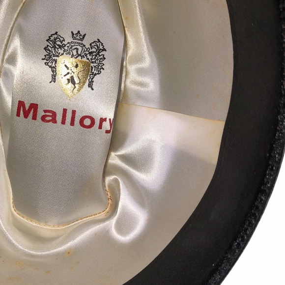 Mallory Torino Quality vintage black hat with feather - Picture 4 of 9